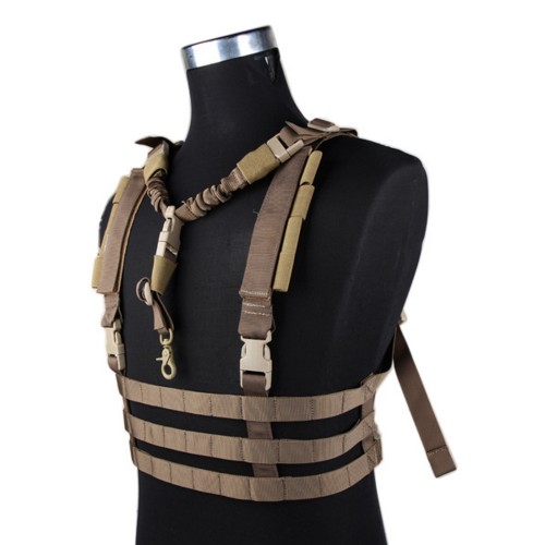 EMERSONGEAR TATTICO MOLLE SYSTEM LOW PROFILE CHEST RIG COYOTE BROWN (EM7452D)