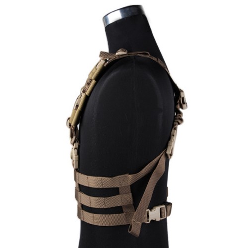EMERSONGEAR TATTICO MOLLE SYSTEM LOW PROFILE CHEST RIG COYOTE BROWN (EM7452D)