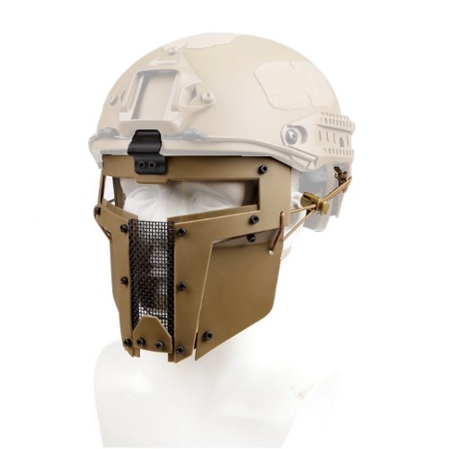 WOSPORT IRON WARRIOR FULL FACE MASK FOR FAST HELMETS TAN (WO-MA104T)