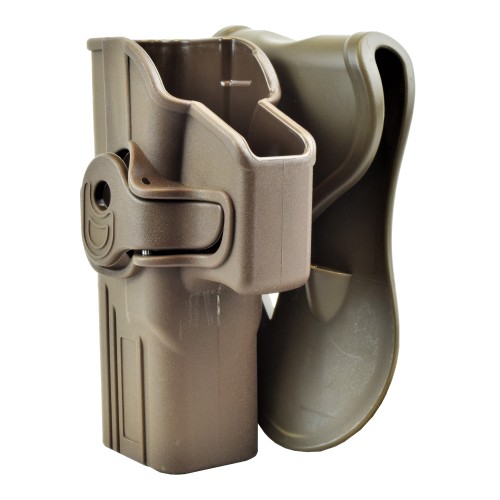 WOSPORT FONDINA RIGIDA ESTRAZIONE RAPIDA PER MANCINI SERIE GLOCK TAN (WO-GB42LT)