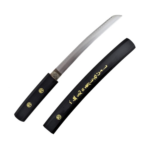 3 ORNAMENTAL KATANA SET WOODEN COVER AND HANDLE BLACK (JL048BS)