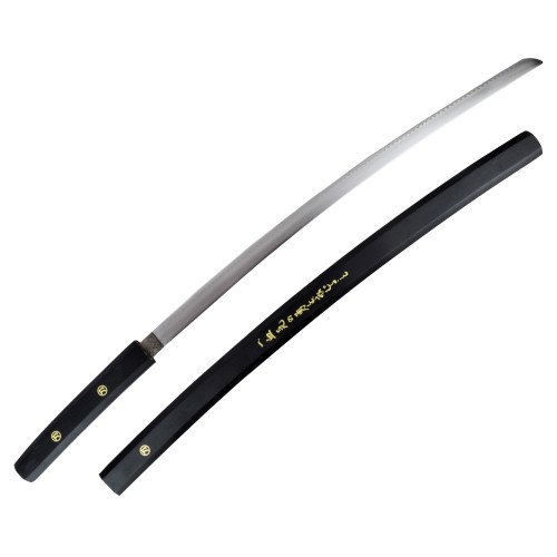 3 ORNAMENTAL KATANA SET WOODEN COVER AND HANDLE BLACK (JL048BS)