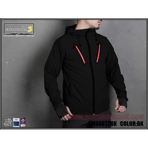 EMERSONGEARS GIACCA HATTORI SKIN WINDBREAKER NERO TAGLIA S (EMS6872BK-S)