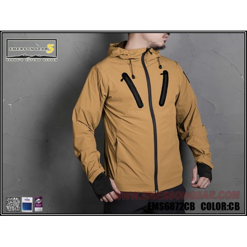 EMERSONGEARS GIACCA HATTORI SKIN WINDBREAKER COYOTE BROWN TAGLIA S (EMS6872CB-S)