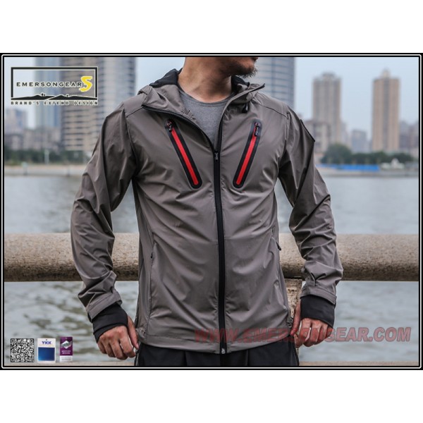 EMERSONGEARS GIACCA HATTORI SKIN WINDBREAKER GRIGIO TAGLIA S (EMS6872G-S)