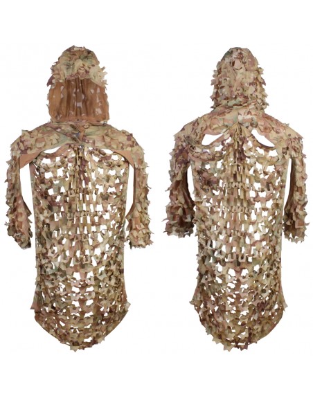 Ghillie Poncho Birdwatching, Ghillie Sniper Suit Caccia Tuta Mimetica Abbigliamento Abito 3D - Foto 6