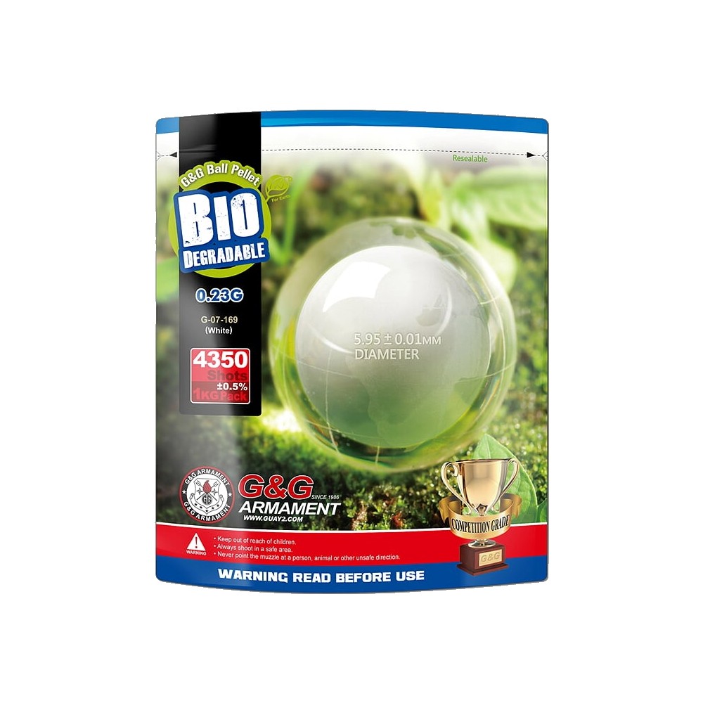 G&G BIO BALL PELLETS 0.23g WHITE (G&G BIO 0.23)