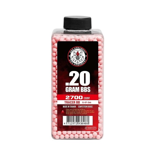 G&G TRACER BB 0.20G BOTTLE 2700 BB RED (G07266)