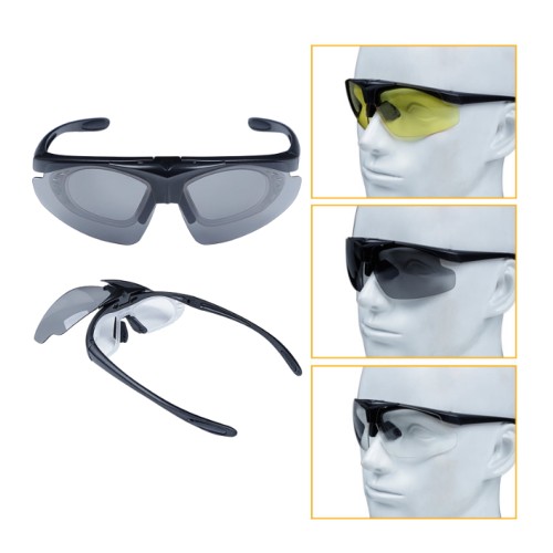 SHOOTING GLASSES BLACK FRAME (6055B)