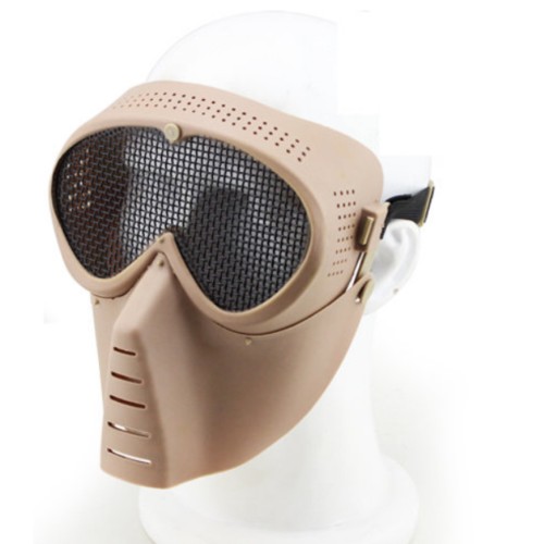 WOSPORT MASCHERA SMALL FLY CON RETE METALLICA TAN (KR014T)