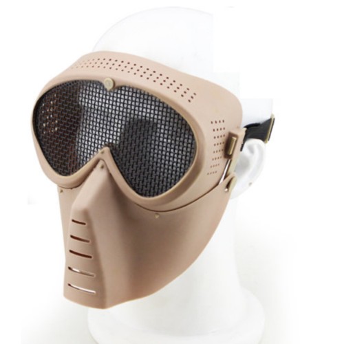 WOSPORT SMALL FLY MASK WITH STEEL MESH TAN (KR014T)
