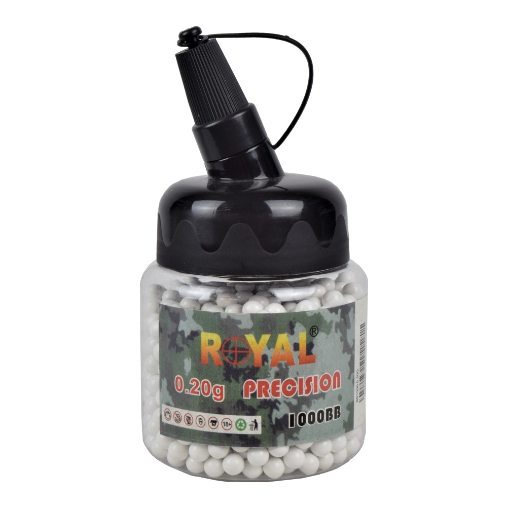 ROYAL BALL PELLETS BIBERON 1000 PCS 0,20g WHITE (BB 1000)