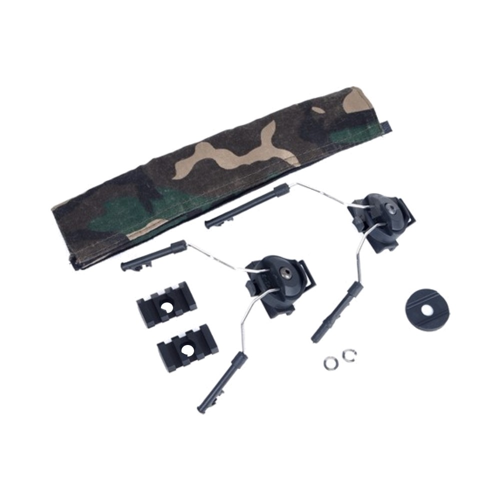 Z-TAC ADATTATORI PER ELMETTI FAST/ARC PER CUFFIE COMTAC NERI (EL-Z046B)