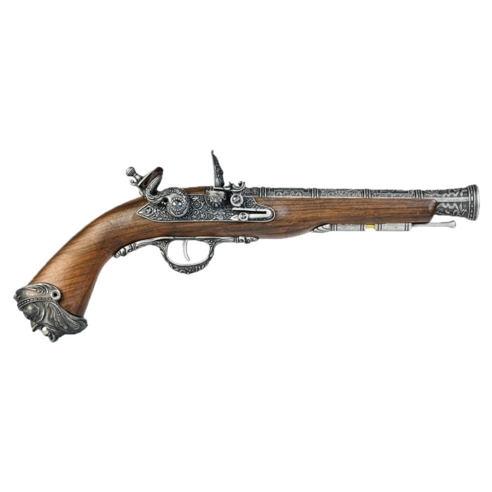 HFC FLINTLOCK GAS PISTOL SILVER (HG 502SILV)