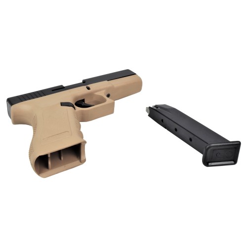 BRUNI GUNS BLANK PISTOL TOP FIRING GAP CALIBER 9MM BLACK/TAN (BR-1401BT)