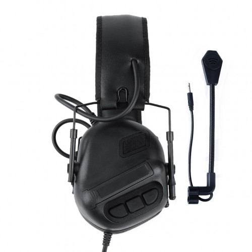 WOSPORT SET CUFFIE CON MICROFONO CON RIDUZIONE DEL RUMORE NERO (WO-HD09B)