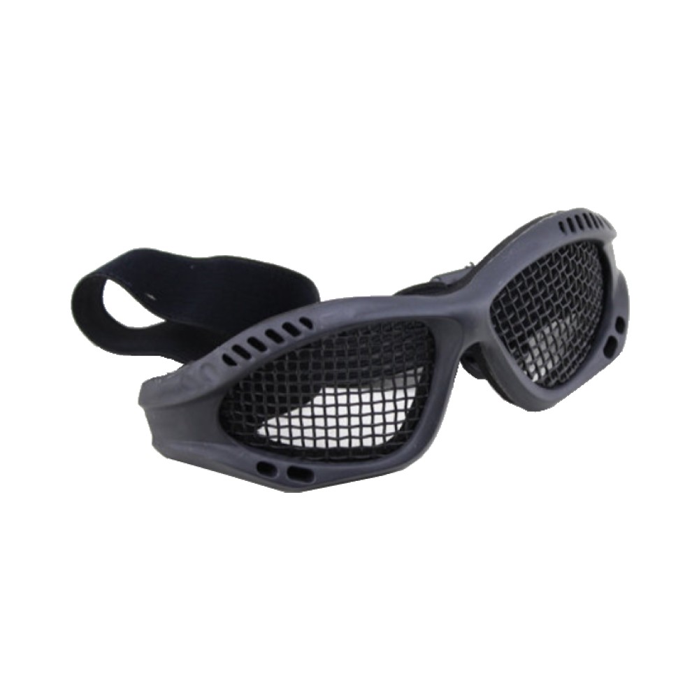 WOSPORT TACTICAL GOGGLES WITH STEEL MESH BLACK (6059B)