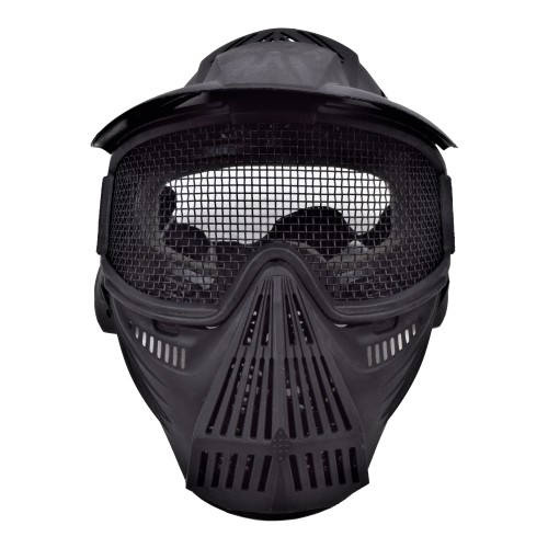 WOSPORT MASK WITH STEEL MESH BLACK (C007B)