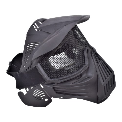 WOSPORT MASCHERA CON RETE METALLICA NERA (C007B)