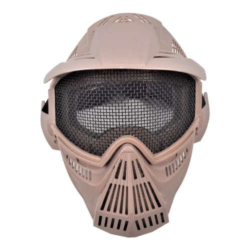 WOSPORT MASCHERA CON RETE METALLICA TAN (C007T)