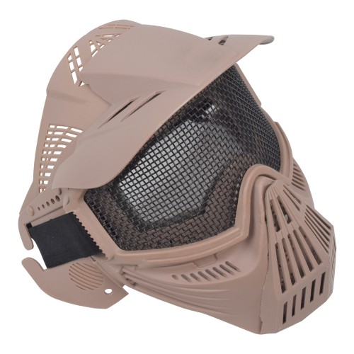 WOSPORT MASCHERA CON RETE METALLICA TAN (C007T)