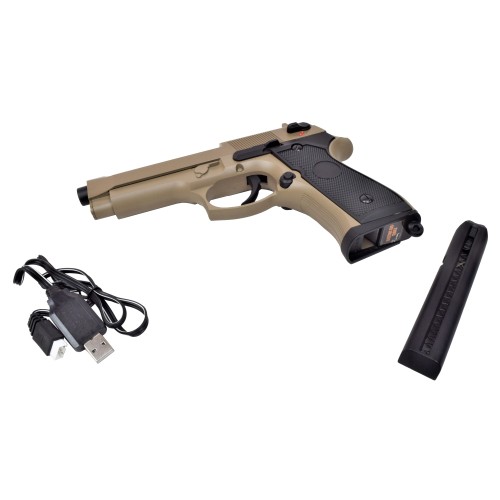 CYMA ELECTRIC PISTOL 92 MOSFET AND LI-PO VERSION TAN (CM126UPT)