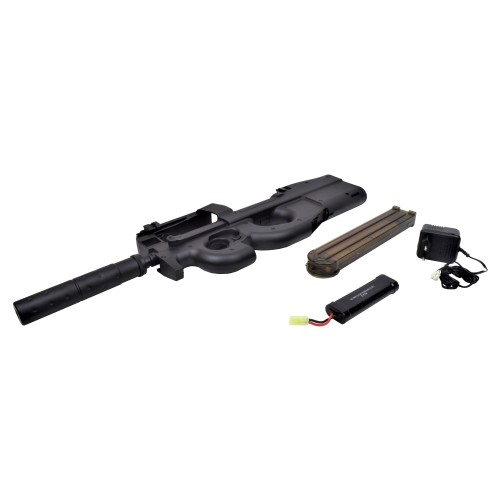 CYMA FUCILE ELETTRICO P90 SILENCER VERSION NERO (CM060B)