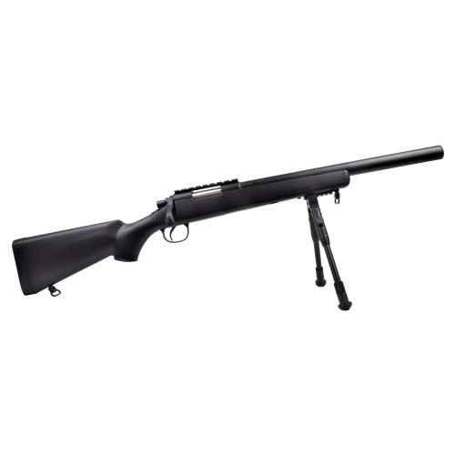 WELL SNIPER SPRING POWERED RIFLE WITH BIPOD BLACK (MB02BB)