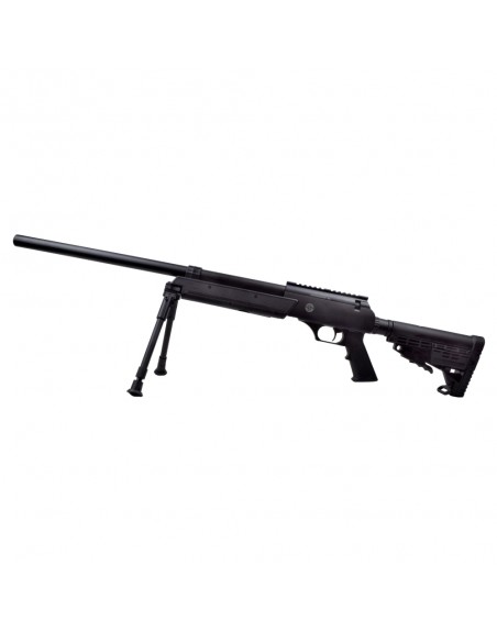 WELL SNIPER SPRING POWERED COMPACT RIFLE WITH BIPOD BLACK (MB13A ...