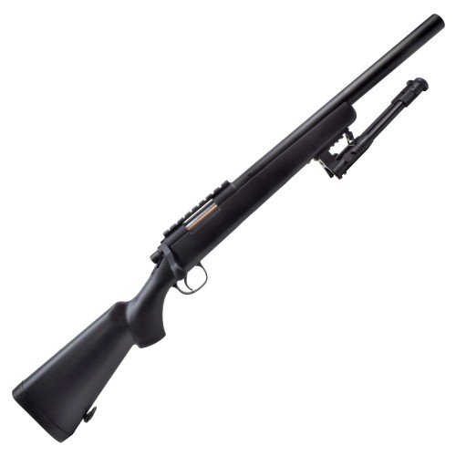 WELL SNIPER SPRING POWERED RIFLE WITH BIPOD BLACK (MB02BB)