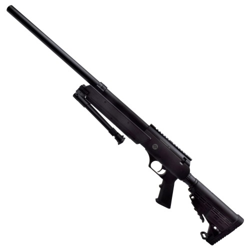 WELL SNIPER SPRING POWERED COMPACT RIFLE WITH BIPOD BLACK (MB13A)