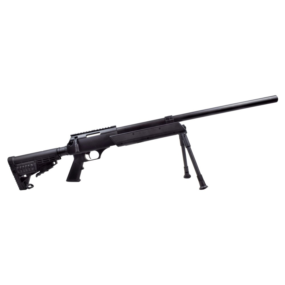 WELL SNIPER SPRING POWERED COMPACT RIFLE WITH BIPOD BLACK (MB13A)