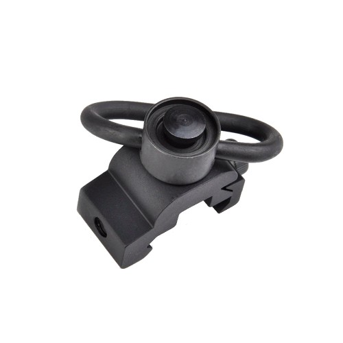 METAL QD SLING SWIVEL WITH 20MM RAILS MOUNT BLACK (ME4006-B)