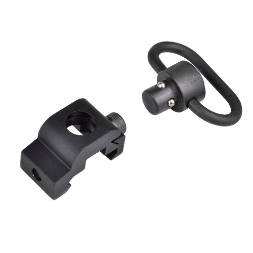 METAL QD SLING SWIVEL WITH 20MM RAILS MOUNT BLACK (ME4006-B)