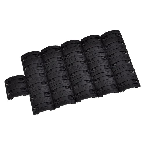 MP RAIL COVER FOR 20mm RAILS 16 PIECES SET BLACK (MP2066-B)