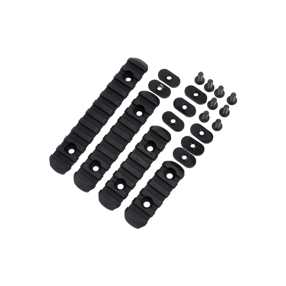 MP POLYMER 20mm RAILS FOR MOE HANDGUARDS 4 PIECES SET BLACK (MP2012-B)