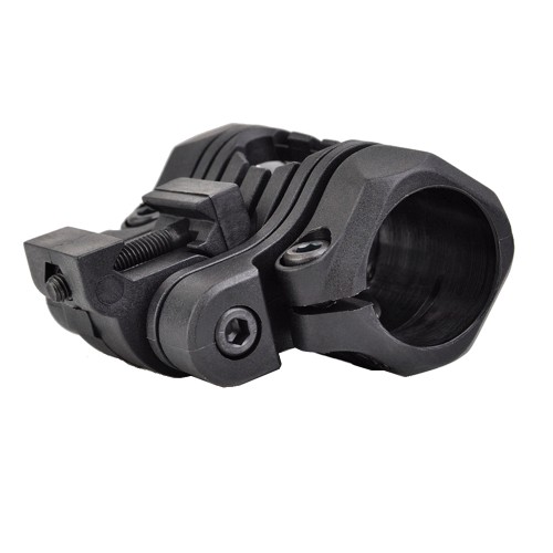 MP MOUNT FOR 1" FLASHLIGHT FOR 20mm RAILS 5-POSITIONS ADJUSTABLE BLACK (MP7002-B)