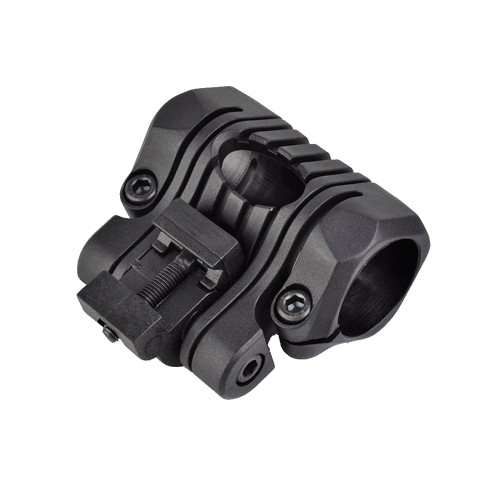 MP MOUNT FOR 1" FLASHLIGHT FOR 20mm RAILS 5-POSITIONS ADJUSTABLE BLACK (MP7002-B)