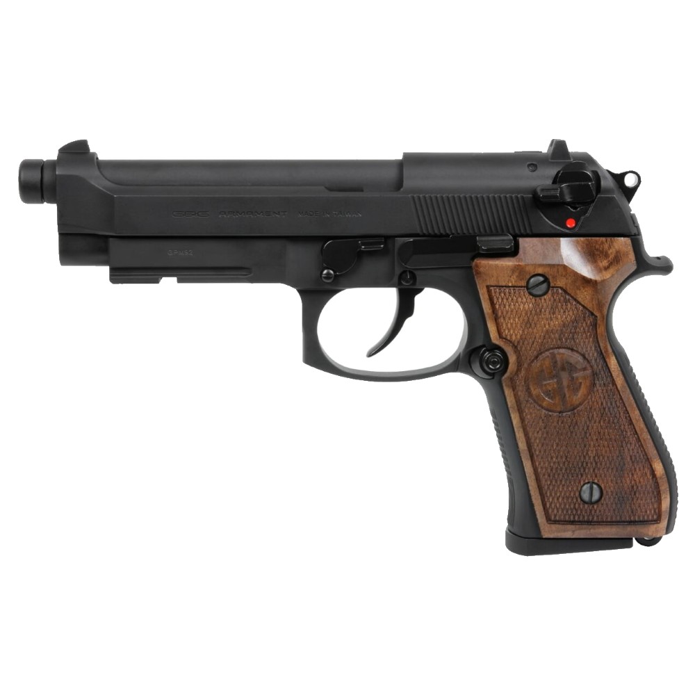 G&G GAS PISTOL GPM92 GP2 WALNUT WOOD GRIP (GG-M92-GP2W)