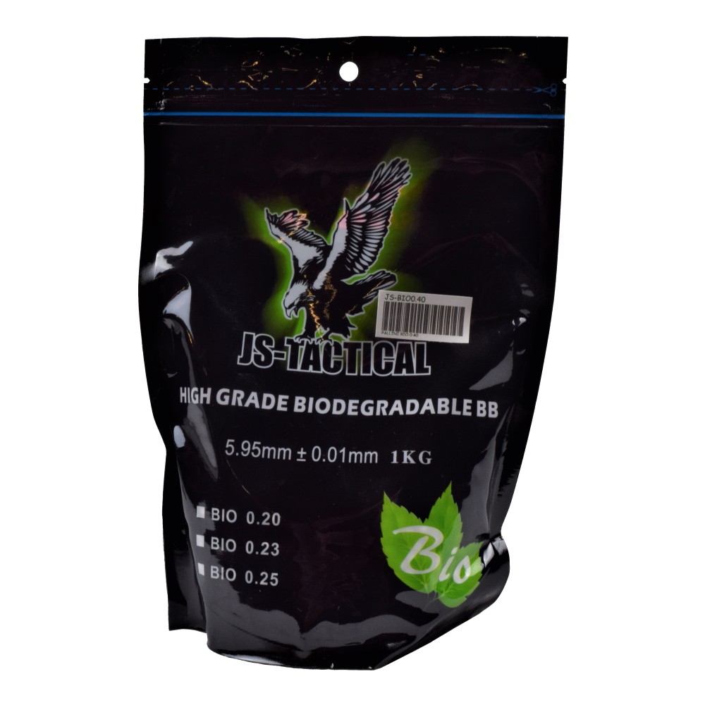 JS-TACTICAL BIODEGRADABLE BALL PELLETS 0.40G WHITE (JS-BIO0.40) JS-TACTICAL BIODEGRADABLE BALL PELLETS 0.40G WHITE (JS-BIO0.40)