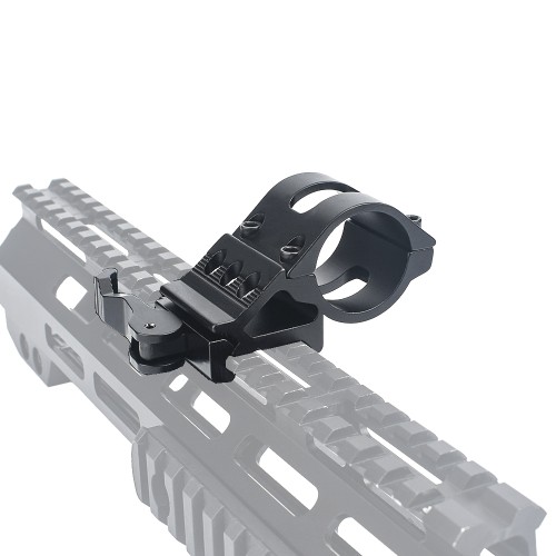 METAL ATTACCO 45° DIAMETRO 1" CON QUICK DETACH PER TORCIA O LASER NERO (ME4039-B)