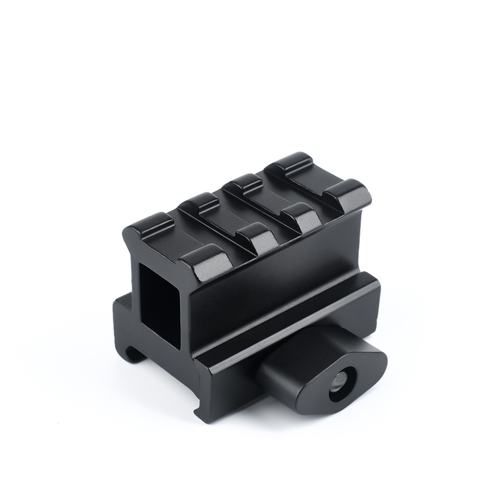 METAL SLITTA 20MM 3 SLOT CON RIALZO NERA (ME9007)