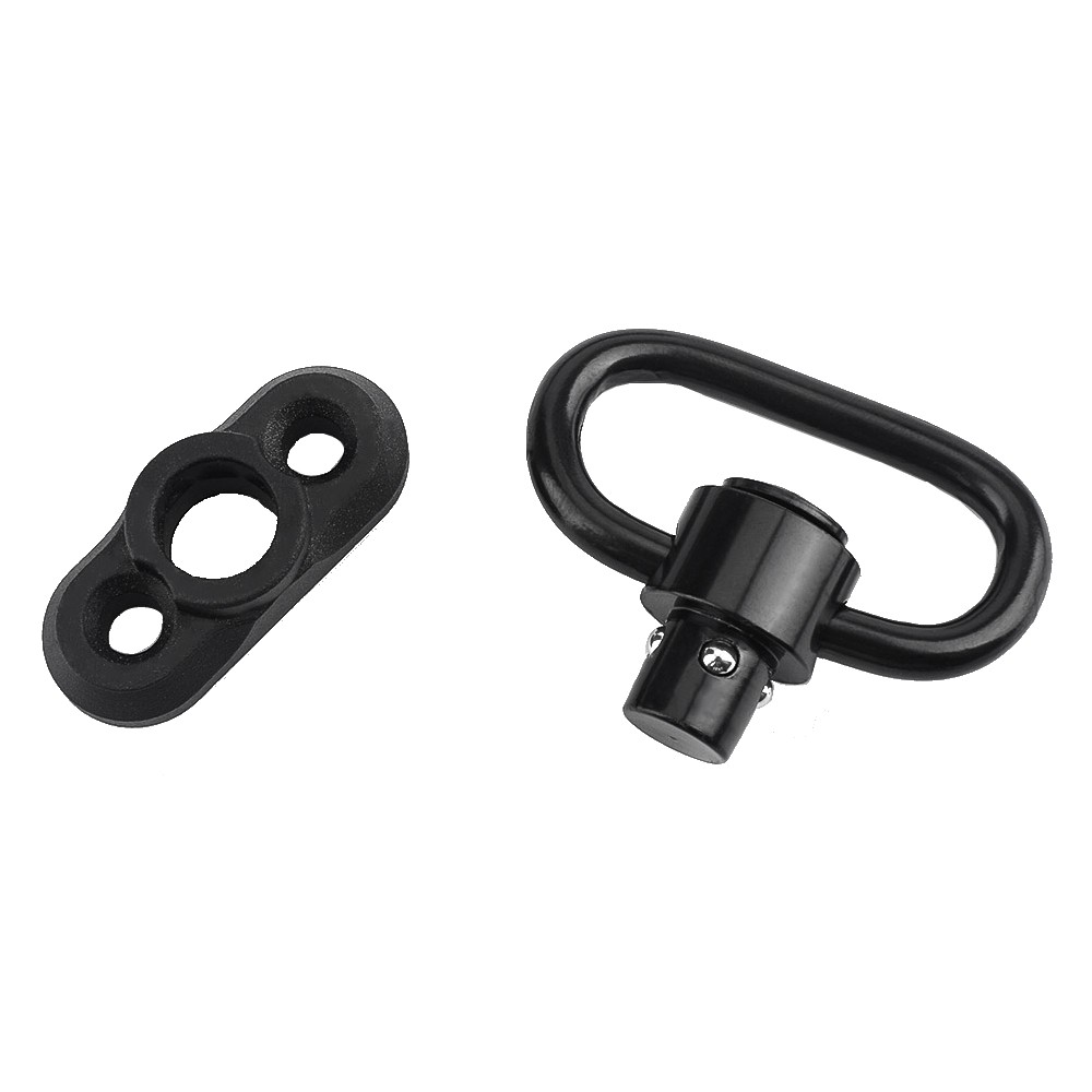 METAL QD SLING SWIVEL WITH KEYMOD/M-LOK MOUNT BLACK (ME4019-B)