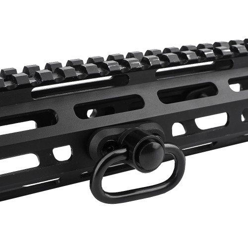 METAL GANCIO CINGHIA QD CON ATTACCO PER KEYMOD/M-LOK NERO (ME4019-B)