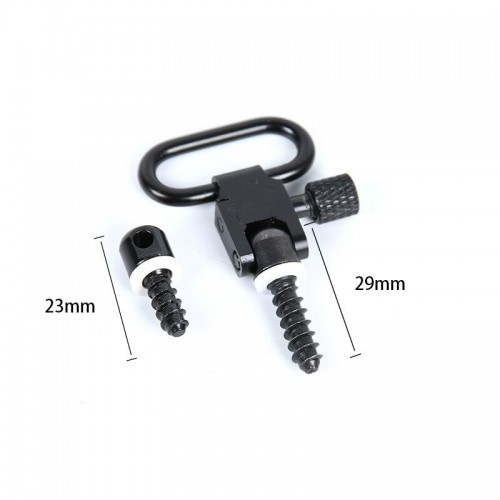 METAL SLING SWIVEL WITH SCREW MOUNT BLACK (ME4001-B)