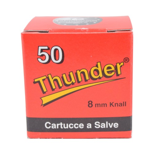 EUROCOMM THUNDER BLANK CARTRIDGES CALIBER 8mm NIKEL 50 PIECES (CS-RED)