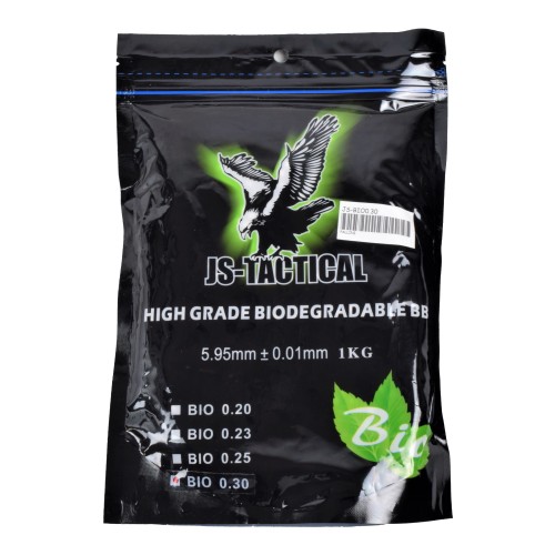 JS-TACTICAL BIODEGRADABLE BALL PELLETS 0.30G WHITE (JS-BIO0.30)