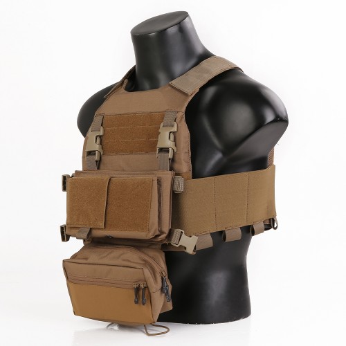 EMERSONGEAR COMBAT TACTICAL VEST WITH CHEST RIG COYOTE BROWN (EM7407CB)