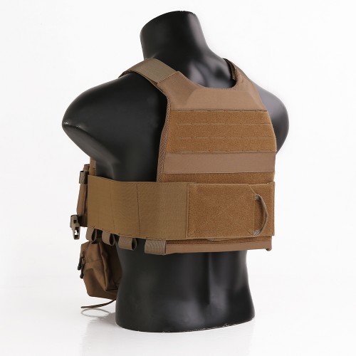 EMERSONGEAR COMBAT TACTICAL VEST CON CHEST RIG COYOTE BROWN (EM7407CB)