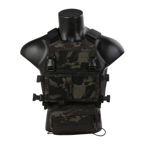 EMERSONGEAR COMBAT TACTICAL VEST WITH CHEST RIG MULTICAM BLACK (EM7407MCBK)